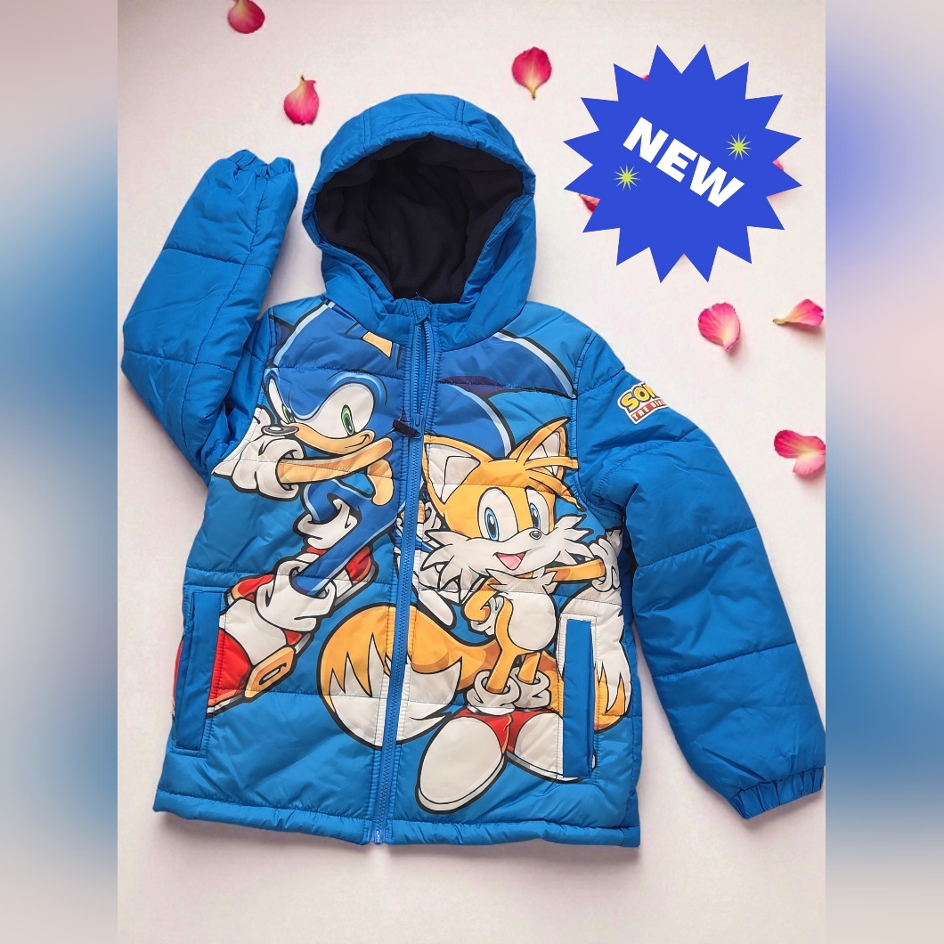 New Sonic The Hedgehog Winter Coat Boys Size 10